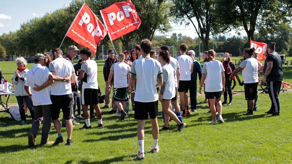 Spieler*innen und Aktivist*innen der POP.