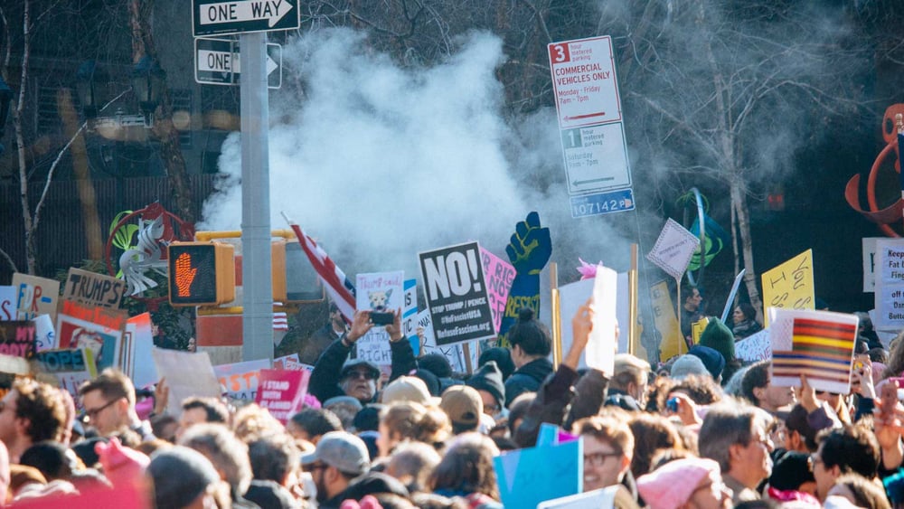 Der Widerstand gegen Trumps Erlasse mobilisiert Millionen. © Mathias Wasik / wasikphoto.com