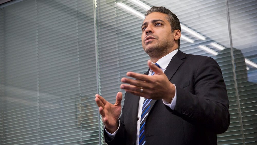 Der ehemalige Journalist von Al Jazeera, Mohamed Fahmy, London, 7. Oktober 2015. Mohamed Fahmy verbrachte fast zwei Jahre in einem ägyptischen Gefängnis. Am 23. September 2015 wurde Fahmy vom ägyptischen Präsidenten Abdel Fattah al-Sisi begnadigt. © Amnesty International