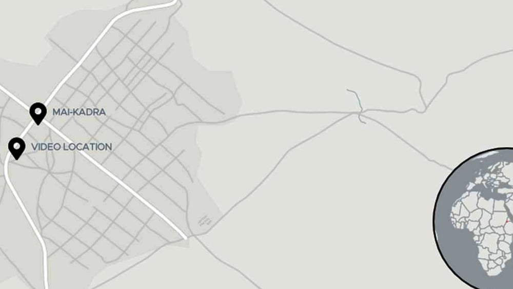 Kartenausschnitt aus der Region Tigray © Amnesty International. Map source © OpenMapTiles © OpenStreetMap contributors