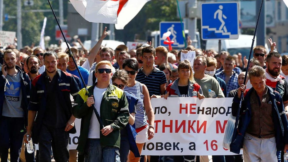 Marsch für Freiheit in Belarus vom 18. August 2020. © Amnesty International