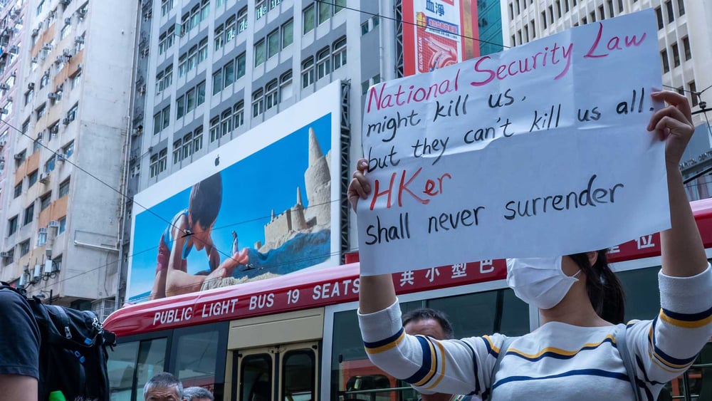 Am 25. Mai 2020 demonstrierten Tausende in Hong Kong gegen das nationale Sicherheitsgesetz. © Jimmy Siu / shutterstock.com