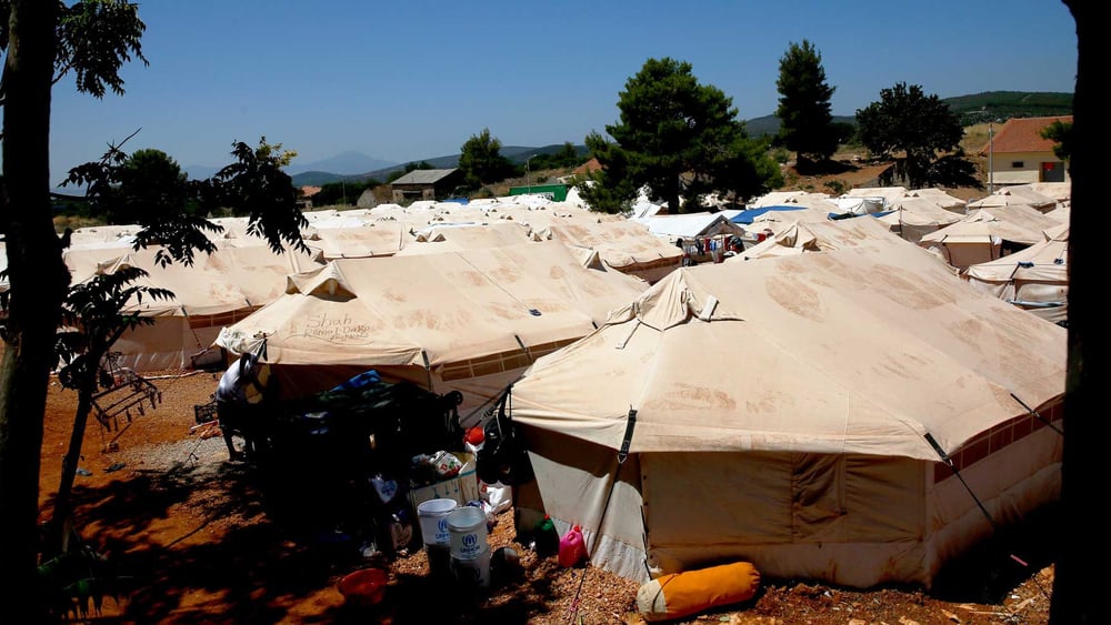 Das Malakasa-Flüchtlingslager, 40 km von Athen entfernt. Rund 1000 Menschen sitzen hier unter erbärmlichen Bedingungen fest. © Giorgos Moutafis/Amnesty International