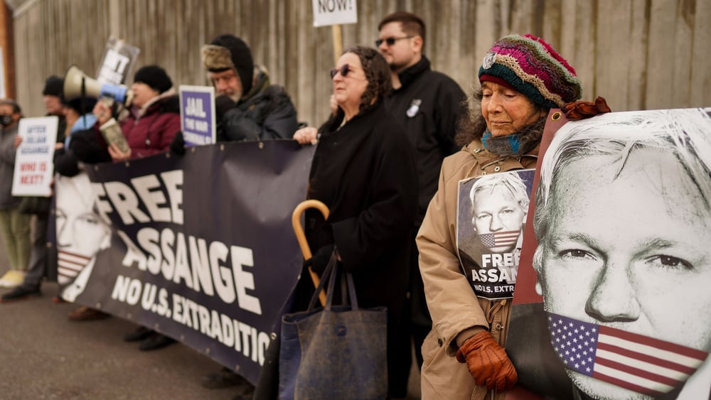 Solidaritätsaktion für Julian Assange vor dem Belmarsh-Gefängnis am 29. Januar 2022. © Alisdare Hickson /wikicommons