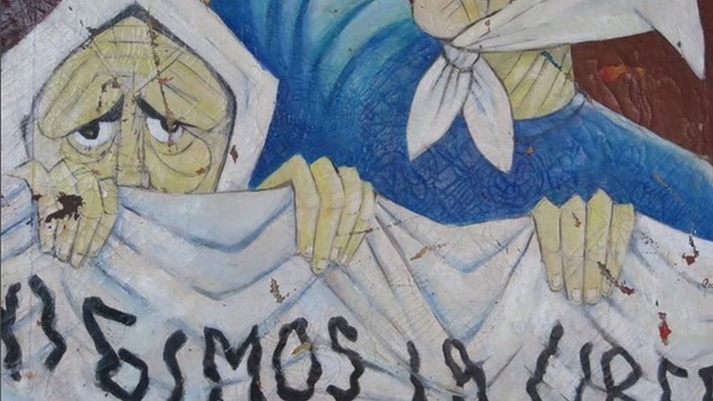 Ersatzbild (nach Ablauf der Bildrechte vom Originalbild) / Wandmalerei in Tegucigalpa © Amnesty International