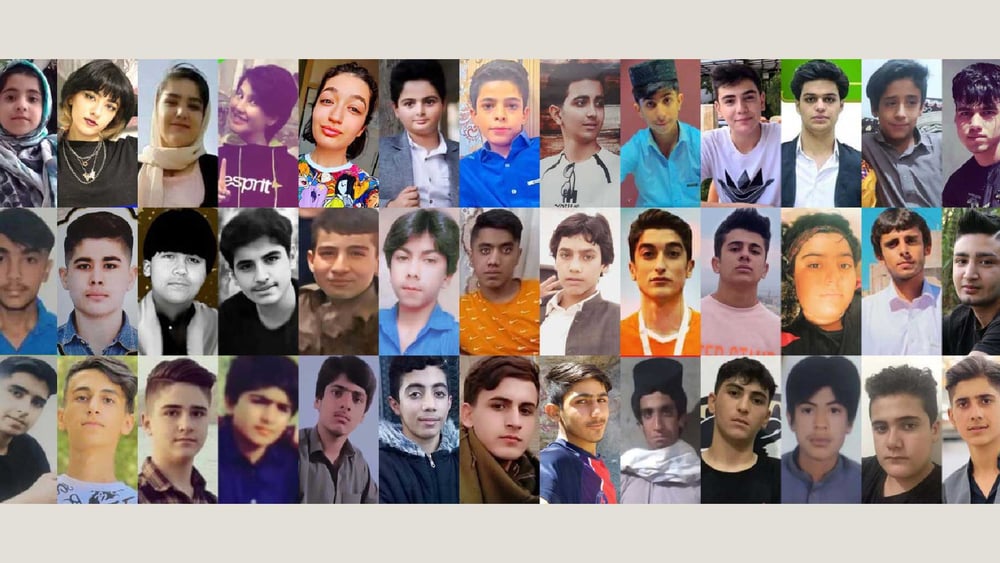 Collage der bei der Niederschlagung der Proteste getöteten Kinder. @ Amnesty International