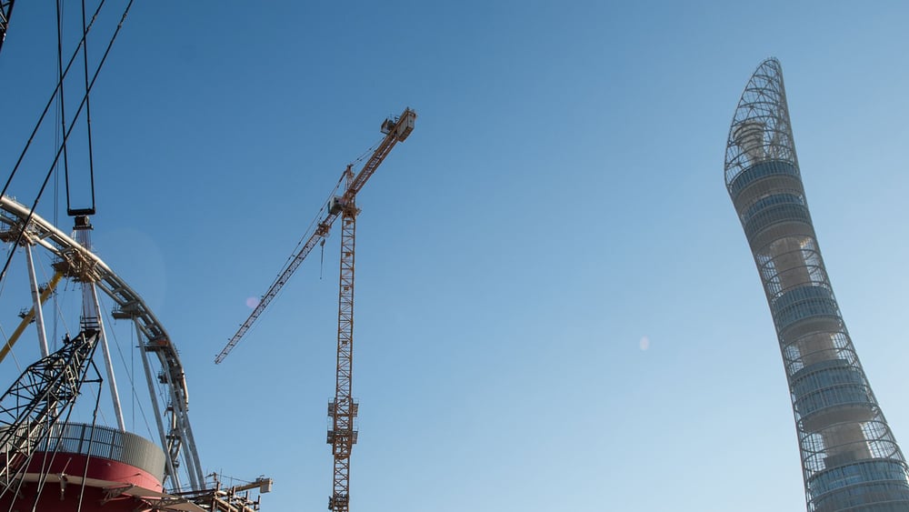 Das internationale Khalifa Stadion im Bau © Privat