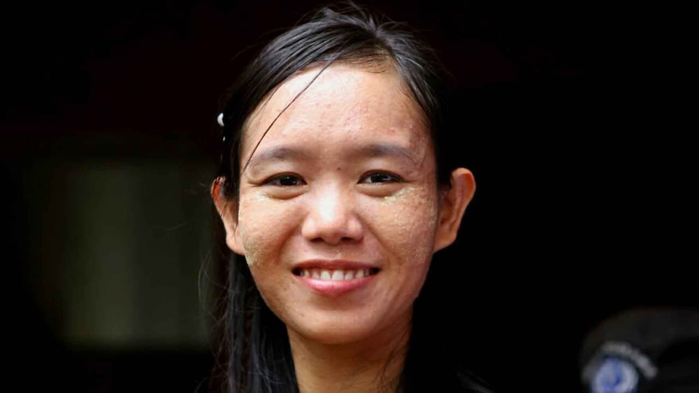 Phyoe Phyoe Aung vor einer gerichtlichen Anhörung. © Private