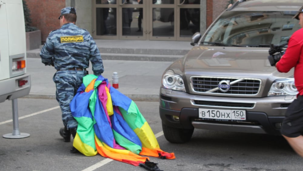 An der Moskauer Pride 2012 nahm die Polizei 40 LGBTI*-AktivistInnen fest. Seither konnte diese Veranstaltung in der Hauptstadt nicht mehr stattfinden. © Amnesty International