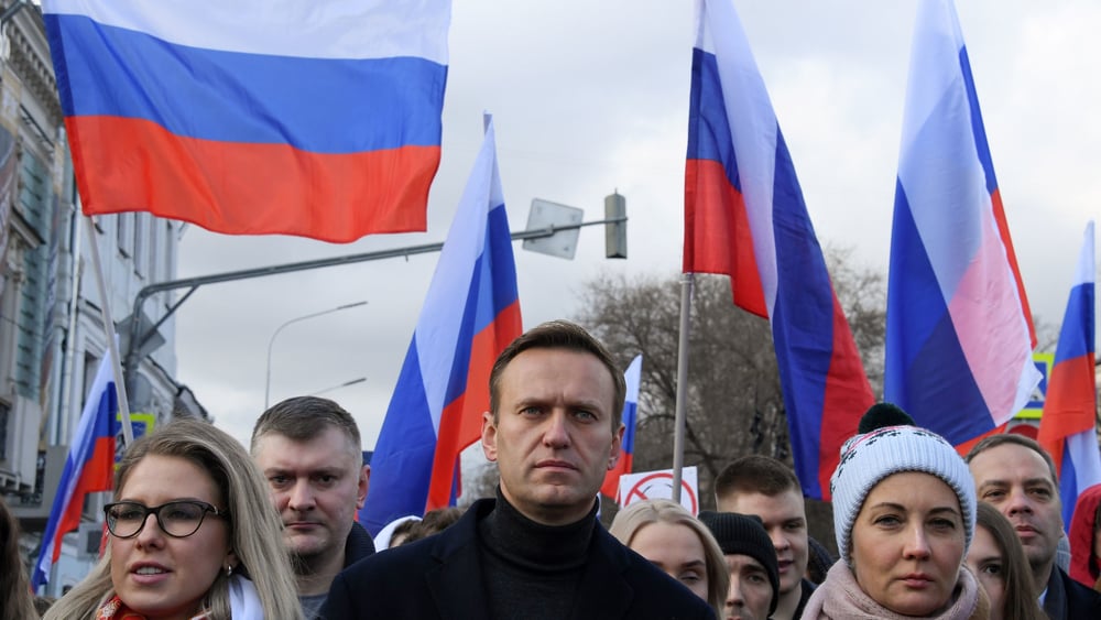 Alexei Navalny nimmt an einem Marsch zu Ehren von Boris Nemzow am 29. Februar 2020 in Russland teil  © Kirill KUDRYAVTSEV / AFP