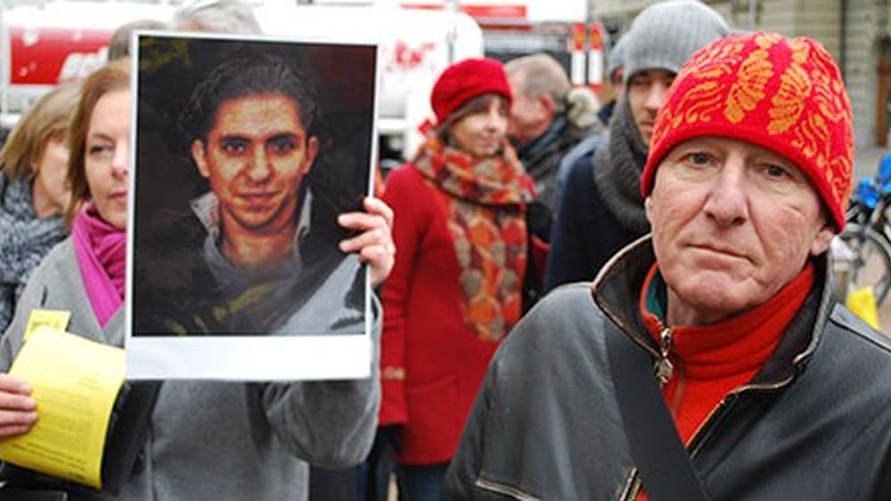 Kundgebung in Bern für Raif Badawi, 23.01.2015.