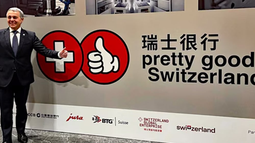 Bundesrat Ignazio Cassis besuchte die internationalen Ausstellung für Werkzeugmaschinen in China (CIMT). © Embassy of Switzerland in China