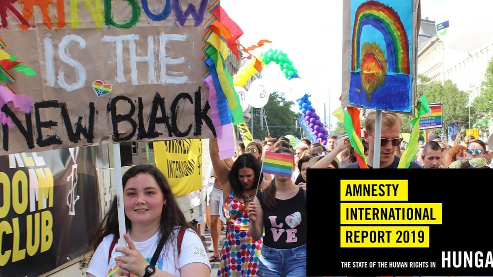 Wer im Juli 2019 an der Pride in Budapest teilnahm, musste mit verbalen oder tätlichen Angriffen rechnen. © Amnesty Ungarn