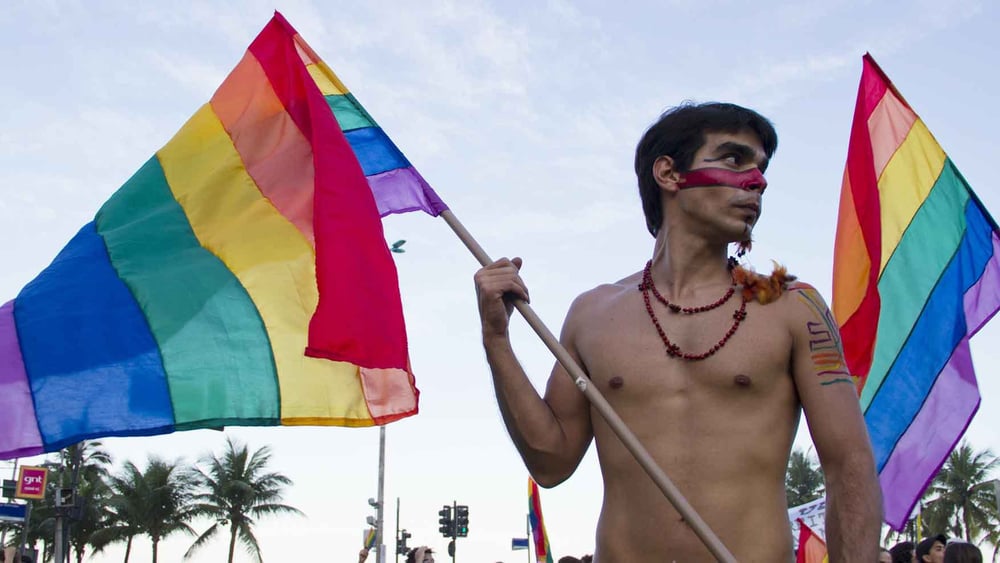 Demonstration in Rio de Janeiro gegen homophobe Gesetzgebung in Russland. | © Elisângela Leite/AI