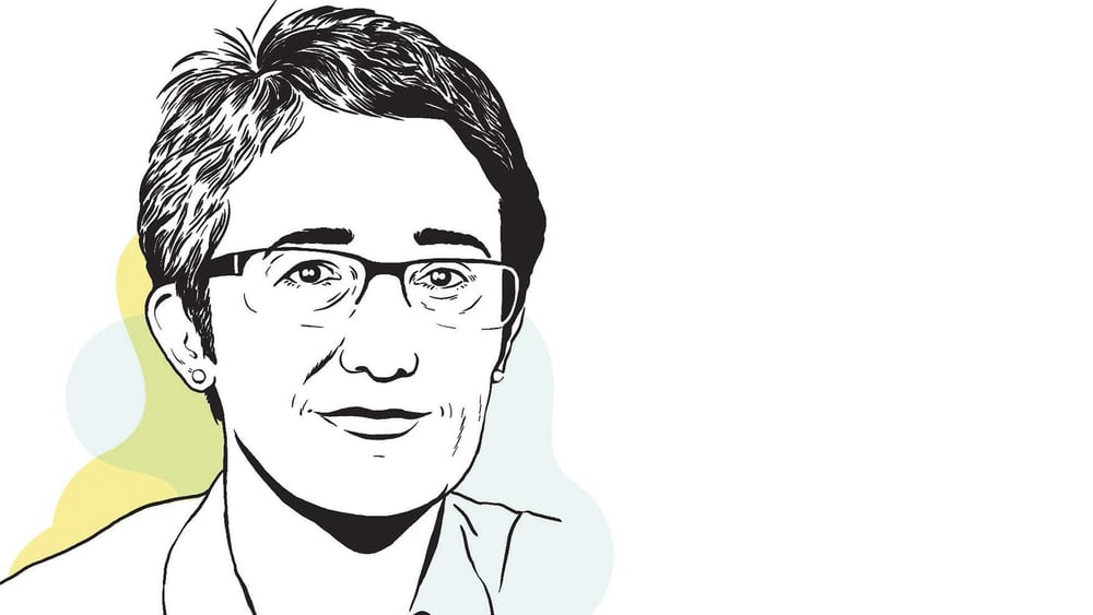Die Schriftstellerin Annette Hug. Zeichnung: Susann Stefanizen