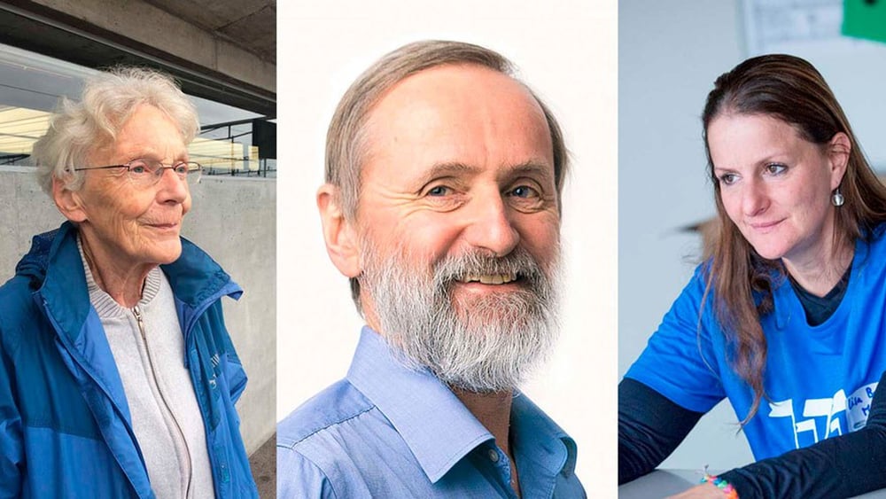 Anni Lanz , Norbert Valley und Lisa Bosia Mirra (von links nach rechts): Sie stehen für das Recht zu Helfen ein. © Julie Jeannet © Réseau évangélique suisse © Sarah Bittel