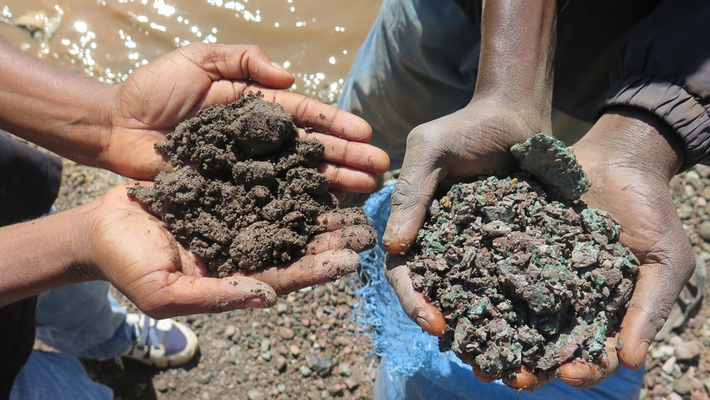 Kupfer- und Kobaltabbau in den kongolesischen Minen am Malo-See – hier kam es auch zu Kinderarbeit. © Amnesty International/Afrewatch