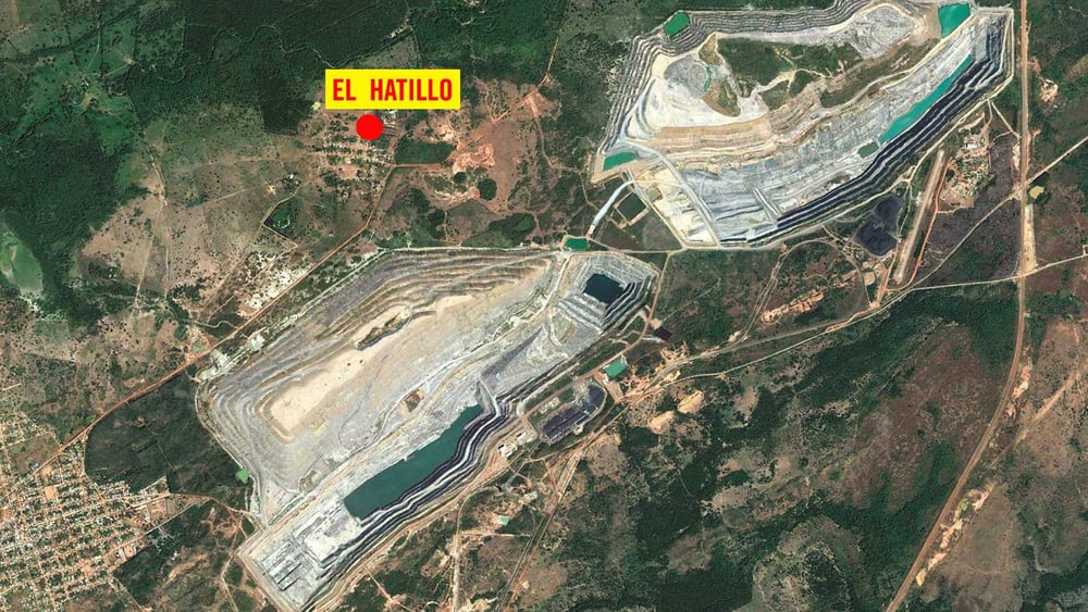 El Hatillo – umgeben von Kohleminen. © google earth