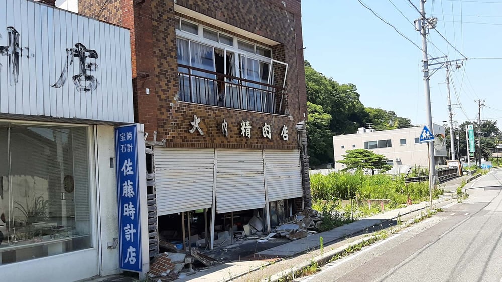 Der Küstenort Futaba ist eine Geisterstadt. Die Einwohner*innen wurden nach der Nuklearkatastrophe evakuiert. © Felix Lill