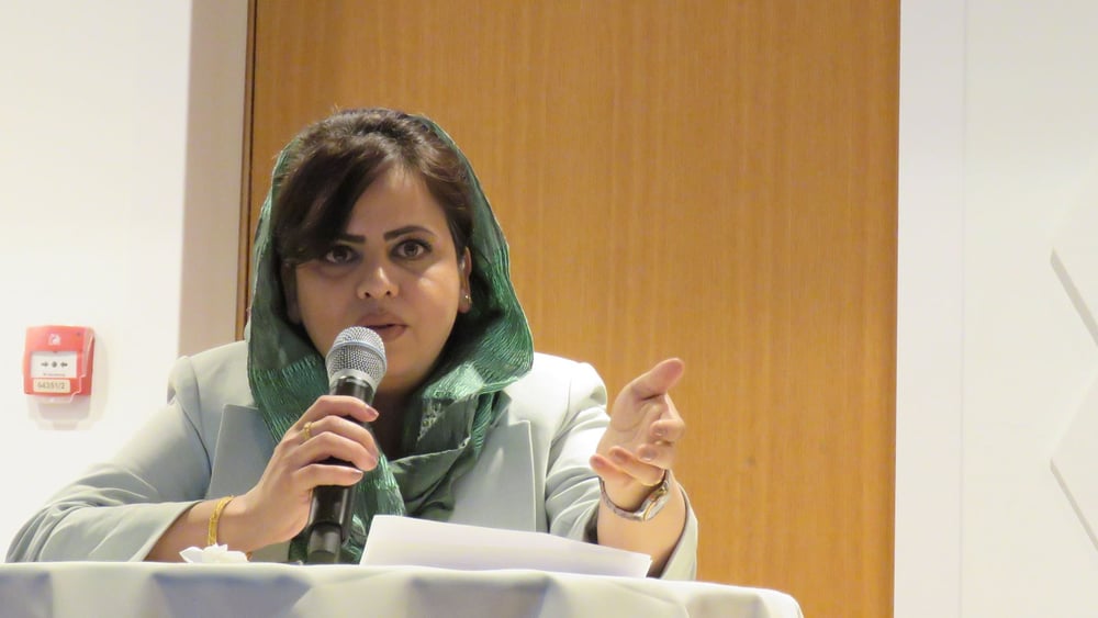 Benafsha Efaf an der Preisverleihung. © Somazzi-Stiftung