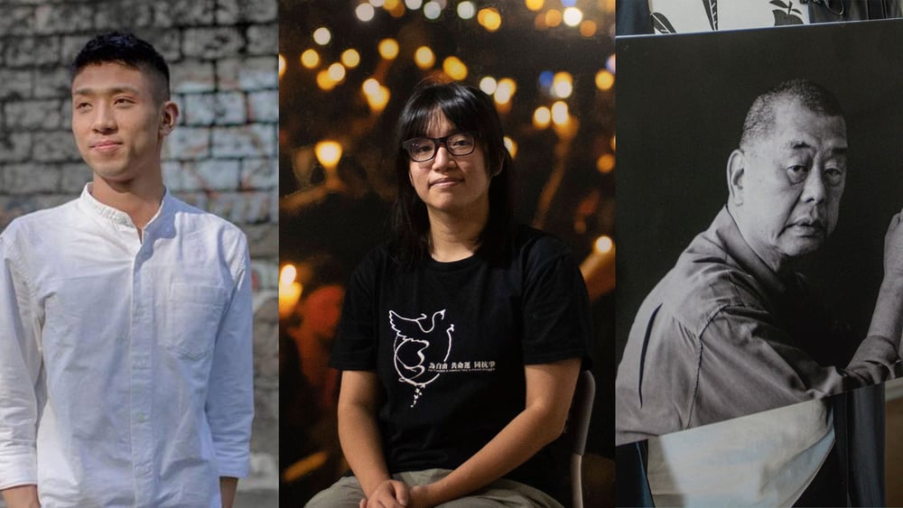 Owen Chow Ka-shing (links) / Chow Hang-tung (Mitte) / Jimmy Lai (rechts) © Privat (li) / Alex Chan Tsz Yuk (mi) / Amnest UK (re)