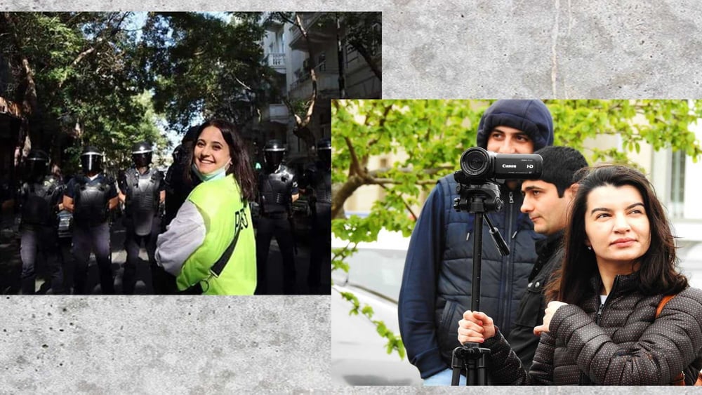 Nargiz (links) und Sevinj (rechts) - sie gehören zu den unzähligen inhaftierten Journalist*innen in Aserbaidschan © Fargana Novruzova