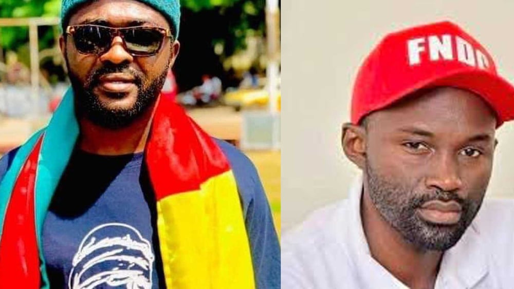 Links: Oumar Sylla (alias Fonike Mengue) / Rechts: Mamadou Billo Bah © FNDC