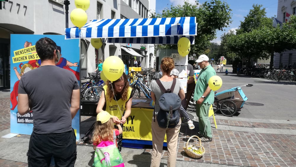 Standaktion in Winterthur