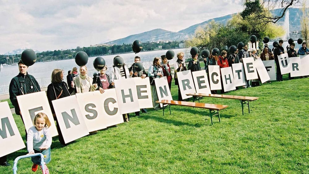 Stopp Folter Aktion in Genf