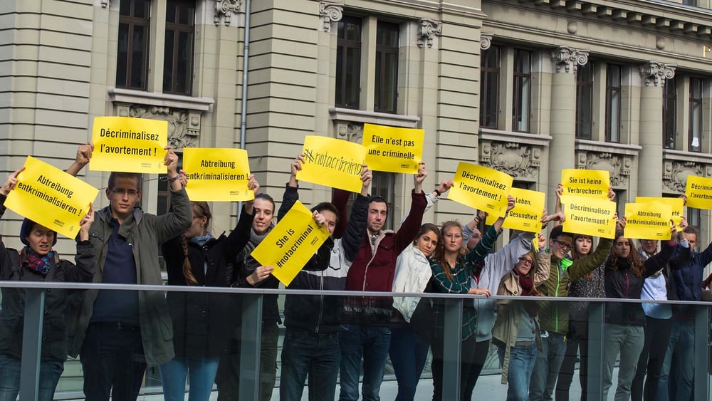 Aktion zur My Body, My Rights Kampagne © Amnesty International Michael von Bergen