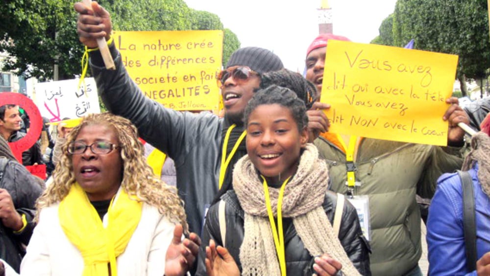 Demonstration für Frauenrechte in Tunis, am Internationalen Tag der Frau vom 8. März 2015. © Amnesty International