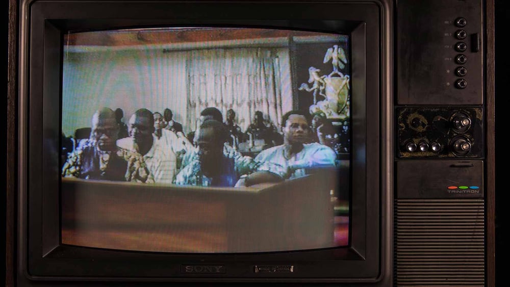 Dr. Barinem Kiobel beim «Ogoni Nine»-Gerichtsverfahren am 18. Mai 1995, Port Harcourt, Nigeria.