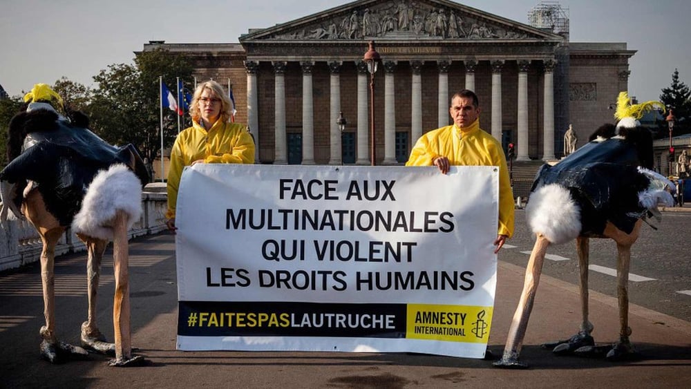 Amnesty-Aktion in Frankreich, 2014. © P-Y Brunaud/Pictutank