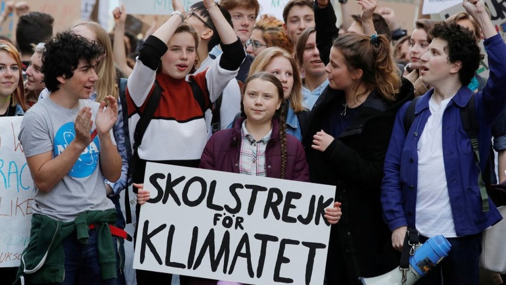 Klimaaktivistin Greta Thunberg bei einer Demonstration in Paris, an welcher Sofortmassnahmen gegen den Klimawandel gefordert wurden. © REUTERS/Philippe Wojazer