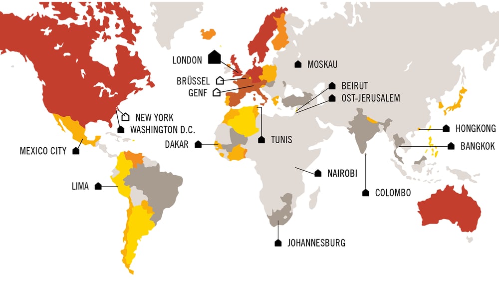 Amnesty-Strukturen weltweit