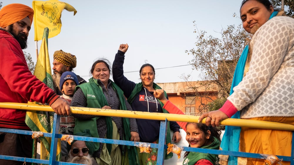 Une vague de manifestations a secoué l'Inde cette année. Ici, on proteste contre la réforme agricole. © Ern Jones
