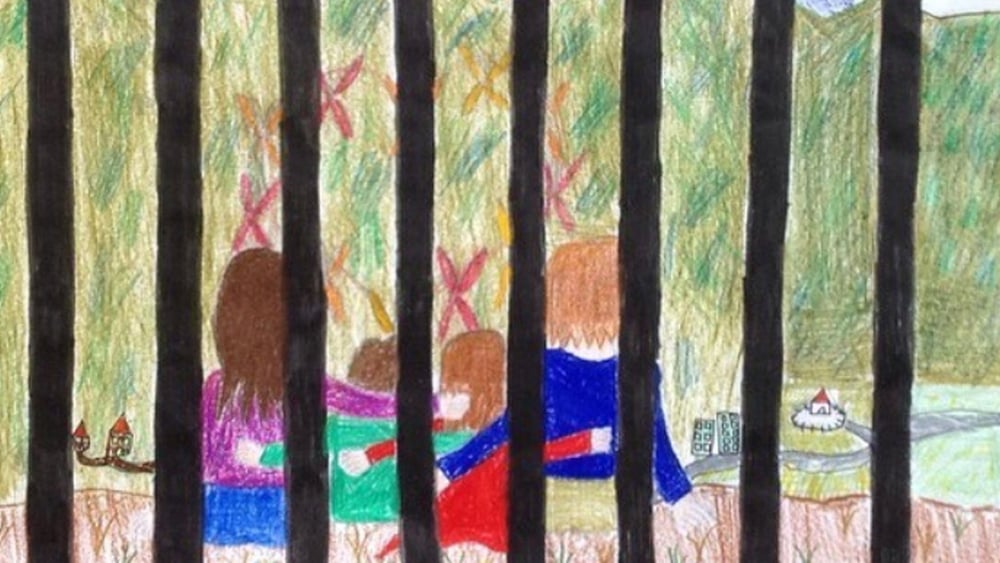 Le concours de dessin organisé par « Relais enfants parents romands » (REPR) témoigne de l’éloignement ressenti par les enfants de personnes détenues. ©DR