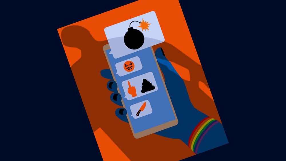 Les personnes LGBTQIA+ reçoivent souvent des commentaires insultants ou transphobes en ligne. © muellerluetolf.ch/Samira Oschounig