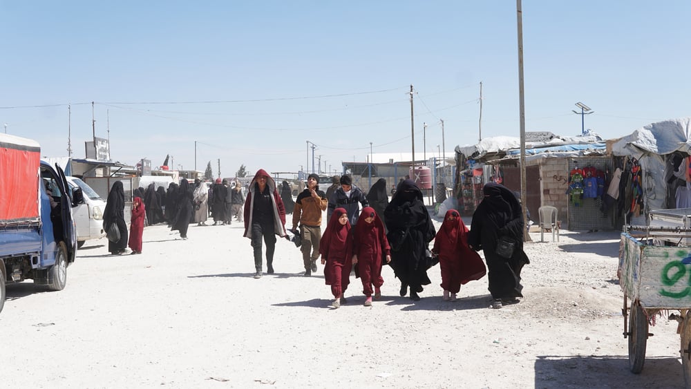 Près de 36 000 personnes, principalement des femmes et des enfants de djihadistes, vivent aujourd’hui dans le complexe d’Al-Hol. © Sami Zaïbi