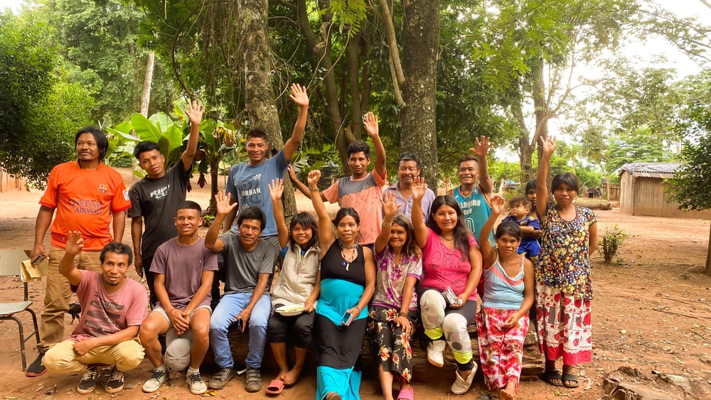 Des membres de la communauté Mbokajaty. © Mélissa Riffaut