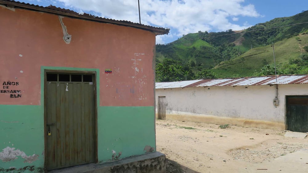 Propagande de l'ELN à San José del Tarra, Catatumbo © Amnesty International