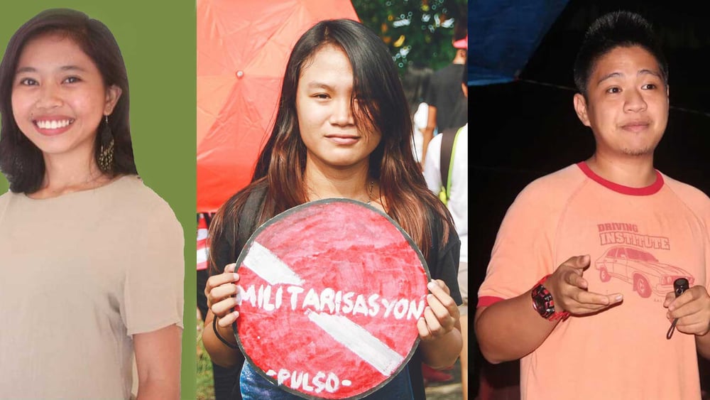 Frenchie Mae Cumpio (gauche) / Marielle Domequil (milieu) / Alexander Philip 'Chakoy' Abinguna (droite) © Courtesy of Altermidya