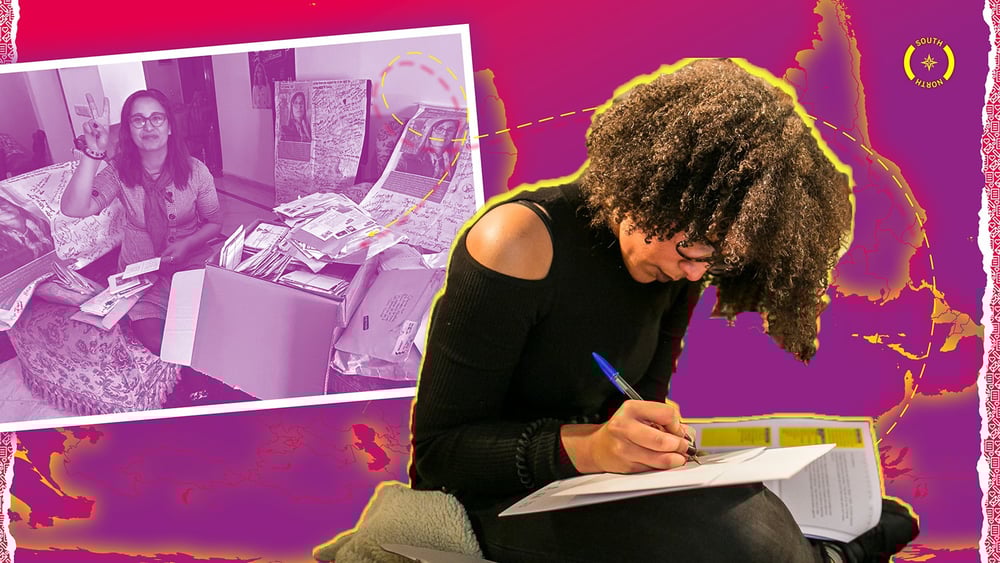 Chaque année, dans le monde entier, des lettres sont écrites pour les défenseur·e·x·s des droits humains. © Amnesty International