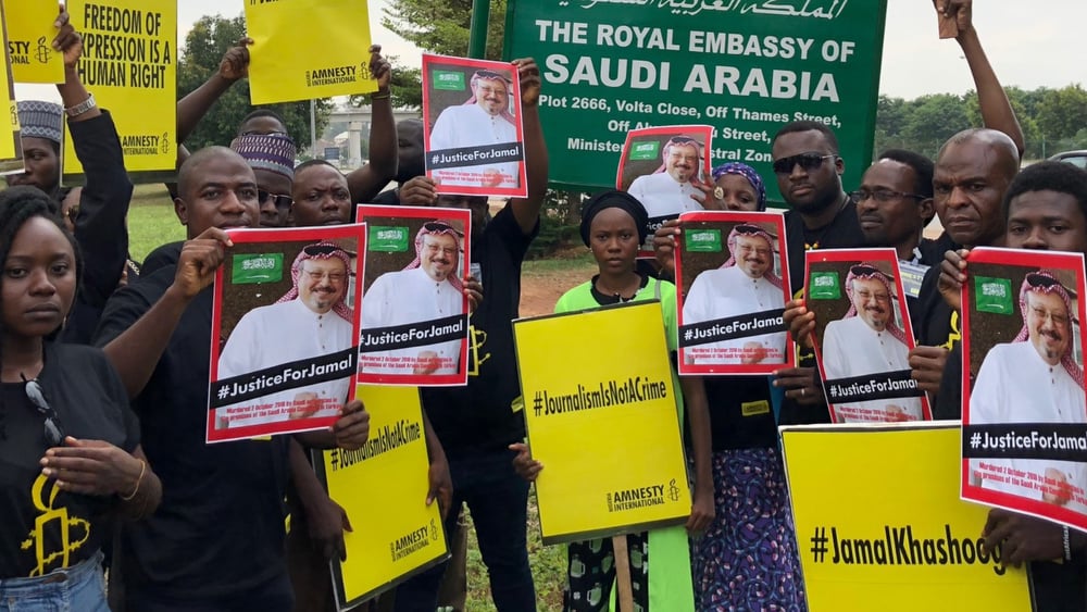 Action de solidarité à Abuja © Amnesty International Nigeria