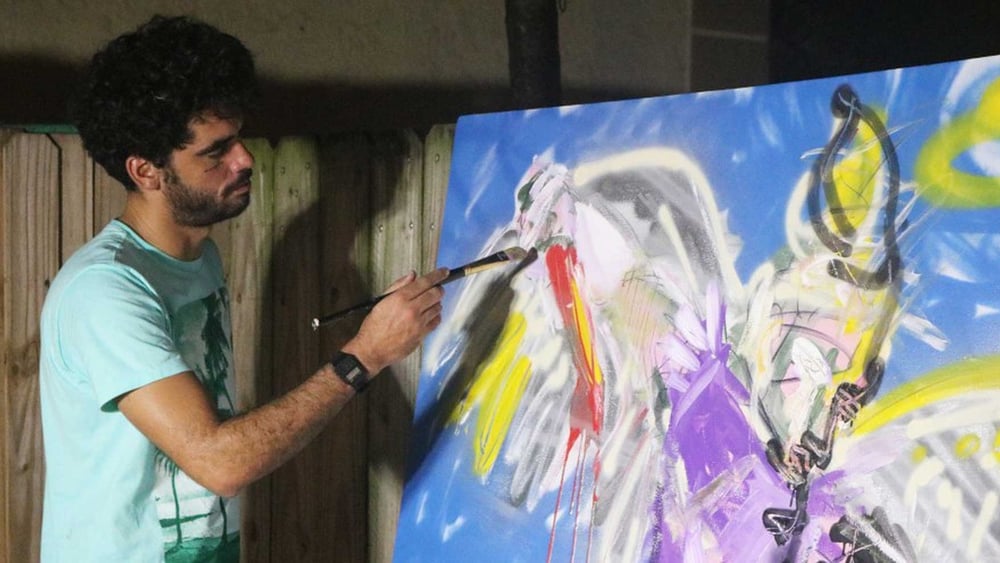 Danilo Maldonado Machado à l'oeuvre dans son studio. © DR