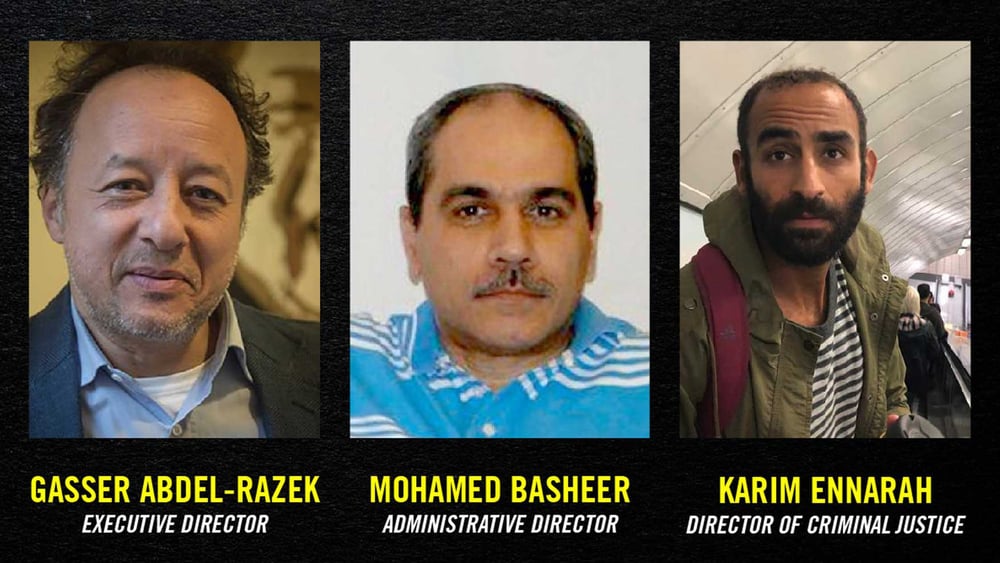 Les trois employés de l'organisation EIPR ont été arrêtés. ©AI/EIPR