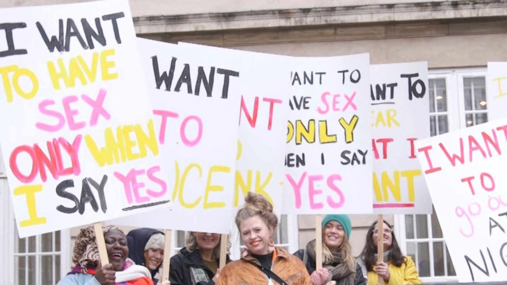 Action d'AI-Danemark en vue de la publication d'un rapport sur la violence sexuelle © Amnesty International Danemark