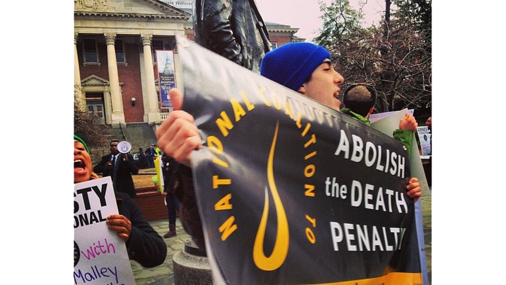 Manifestation contre la peine de mort dans le Maryland aux Etats-Unis. © Aimee Castanell