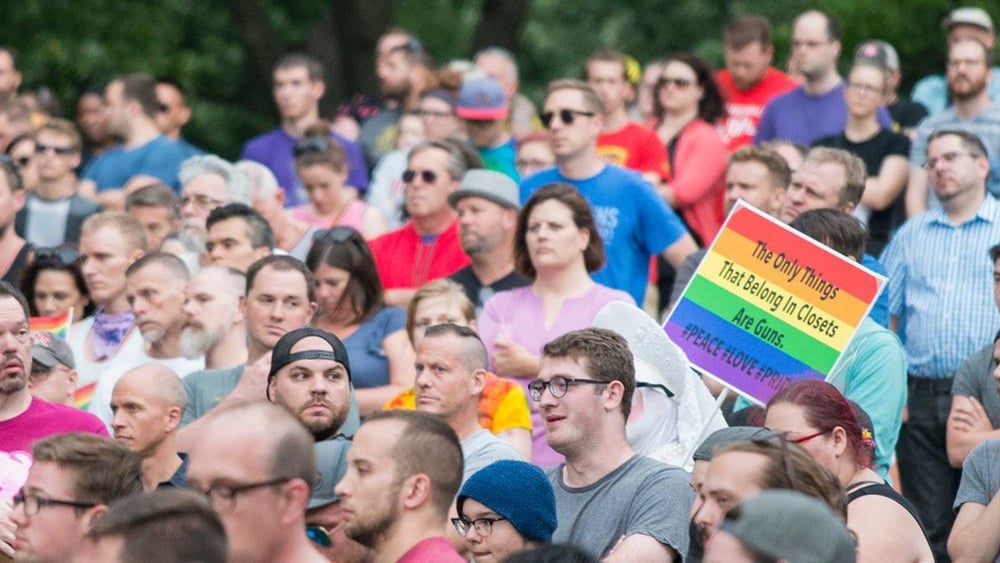 Une veillée à Minneapolis pour les victimes de l'attaque d'Orlando. © FibonacciBlue