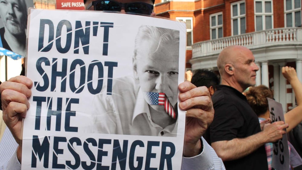 Commémoration pour Julian Assange à Londres, en juin 2018. ©Katherine Da Silva Image / shutterstock.com